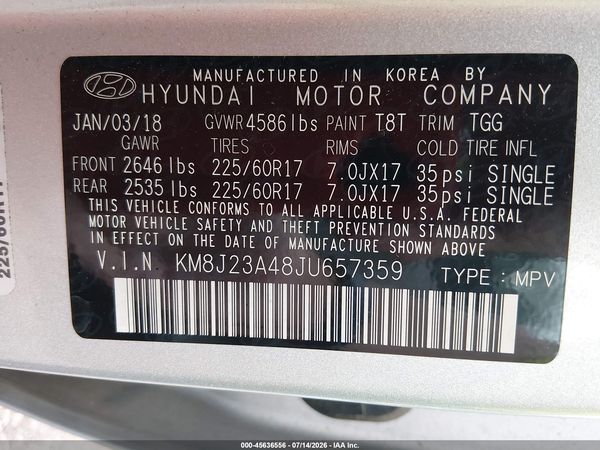 2018 HYUNDAI TUCSON SE