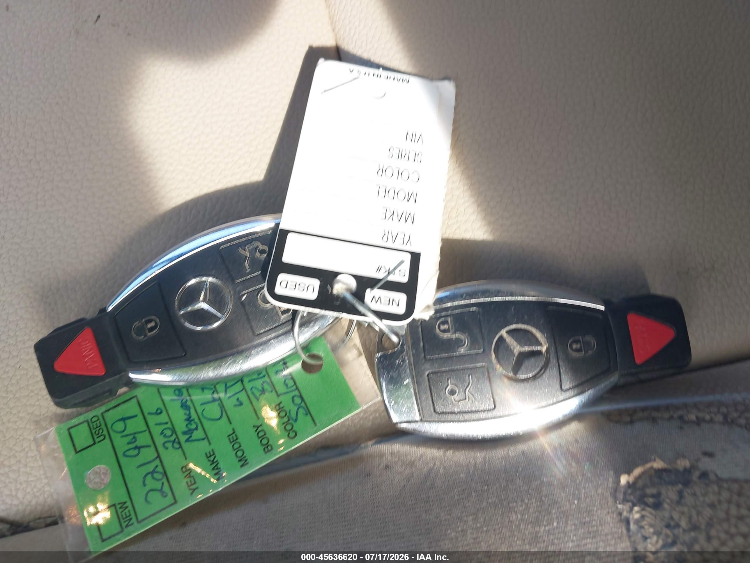 2016 MERCEDES-BENZ CLA 250 CLA250