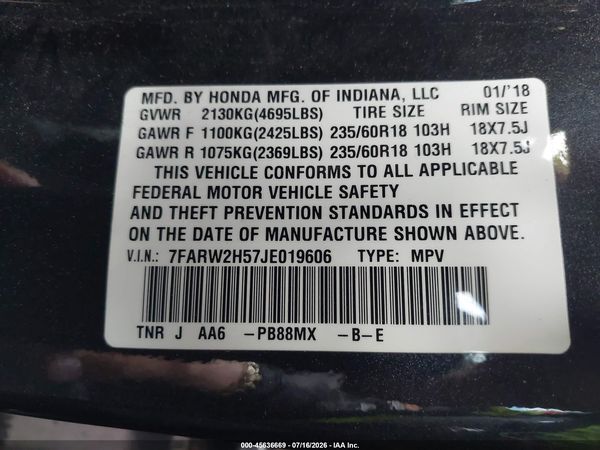 2018 HONDA CR-V EX