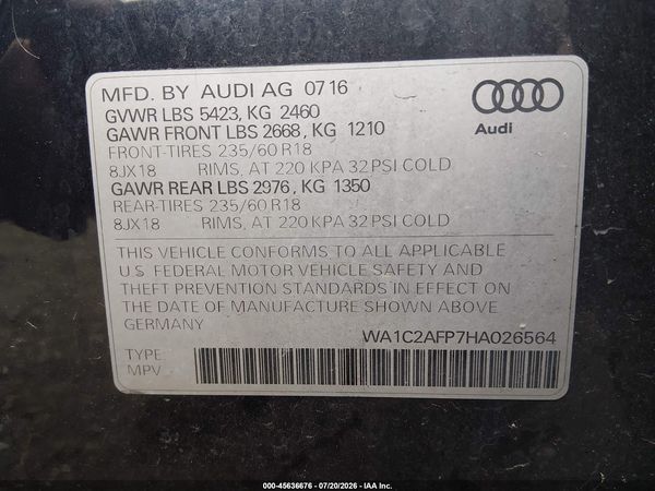 2017 AUDI Q5 2.0T PREMIUM