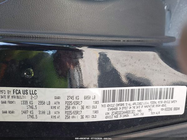 2017 DODGE GRAND CARAVAN GT
