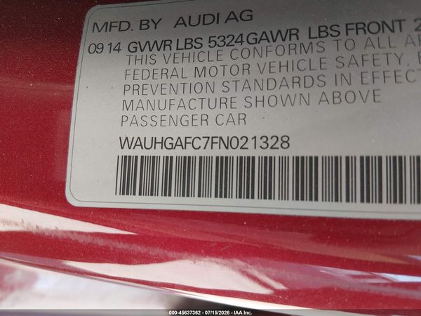 2015 AUDI A6 3.0T PREMIUM PLUS