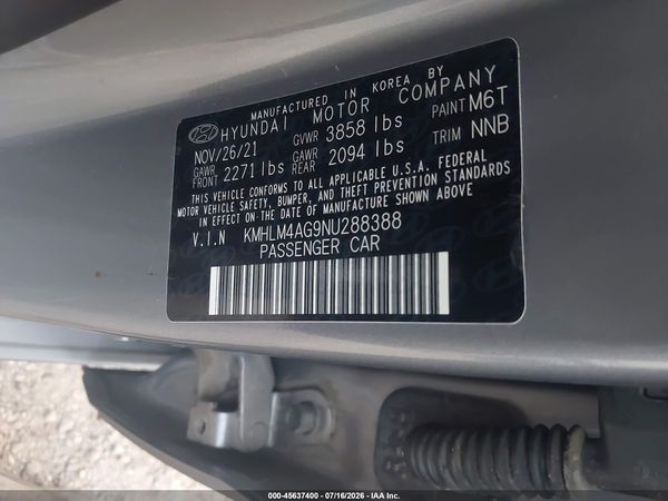 2022 HYUNDAI ELANTRA SEL