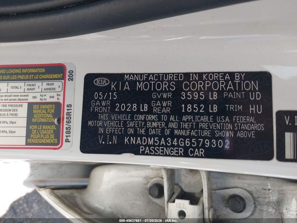 2016 KIA RIO LX