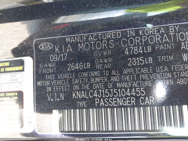 2018 KIA CADENZA TECHNOLOGY