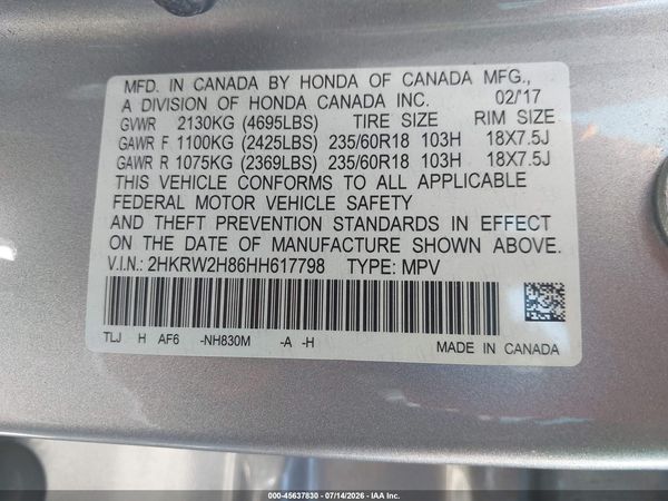 2017 HONDA CR-V EX-L/EX-L NAVI