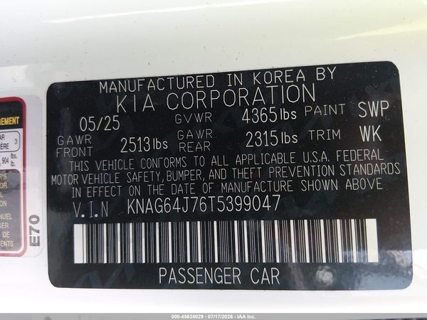 2026 KIA K5 GT-LINE FWD — I9