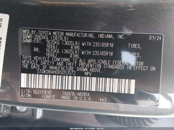 2024 TOYOTA HIGHLANDER LE