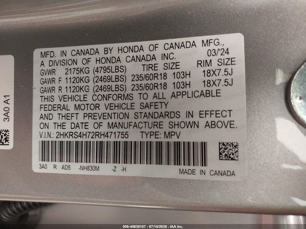 2024 HONDA CR-V EX-L AWD