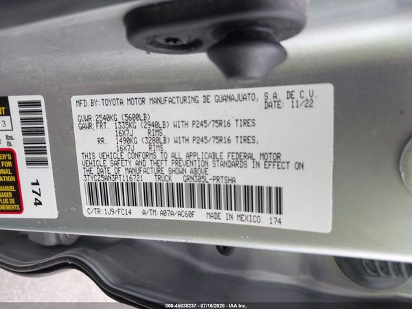 2023 TOYOTA TACOMA SR5 V6