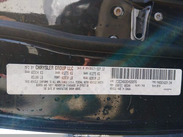 2013 DODGE CHARGER SE