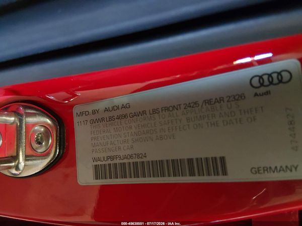 2018 AUDI A3 E-TRON
