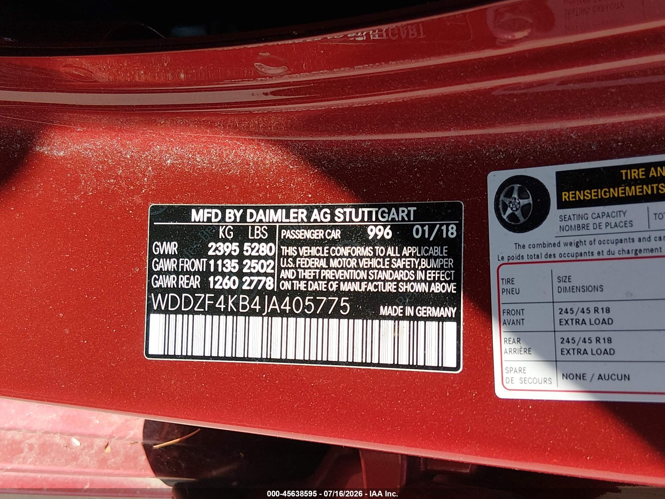 2018 MERCEDES-BENZ E 300 4MATIC