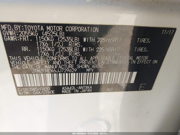 2018 TOYOTA RAV4 LE