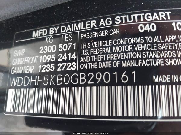 2016 MERCEDES-BENZ E 350 E350 — I9