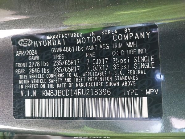 2024 HYUNDAI TUCSON HYBRID BLUE