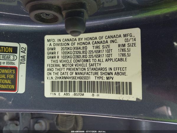 2014 HONDA CR-V EX