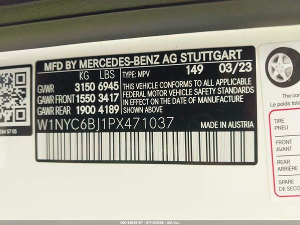 2023 MERCEDES-BENZ G 550 4MATIC