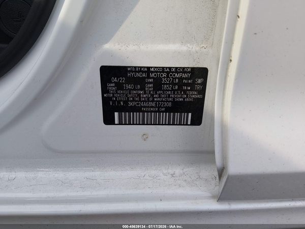 2022 HYUNDAI ACCENT SEL