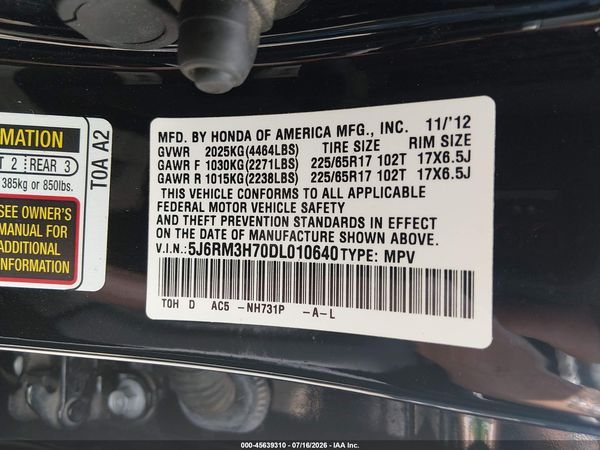 2013 HONDA CR-V EX-L