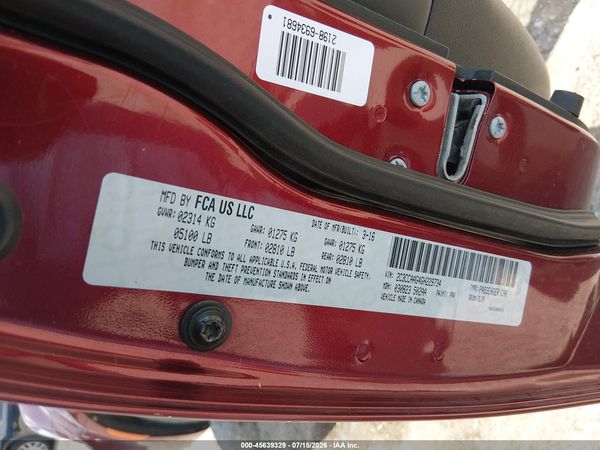 2016 CHRYSLER 300 LIMITED