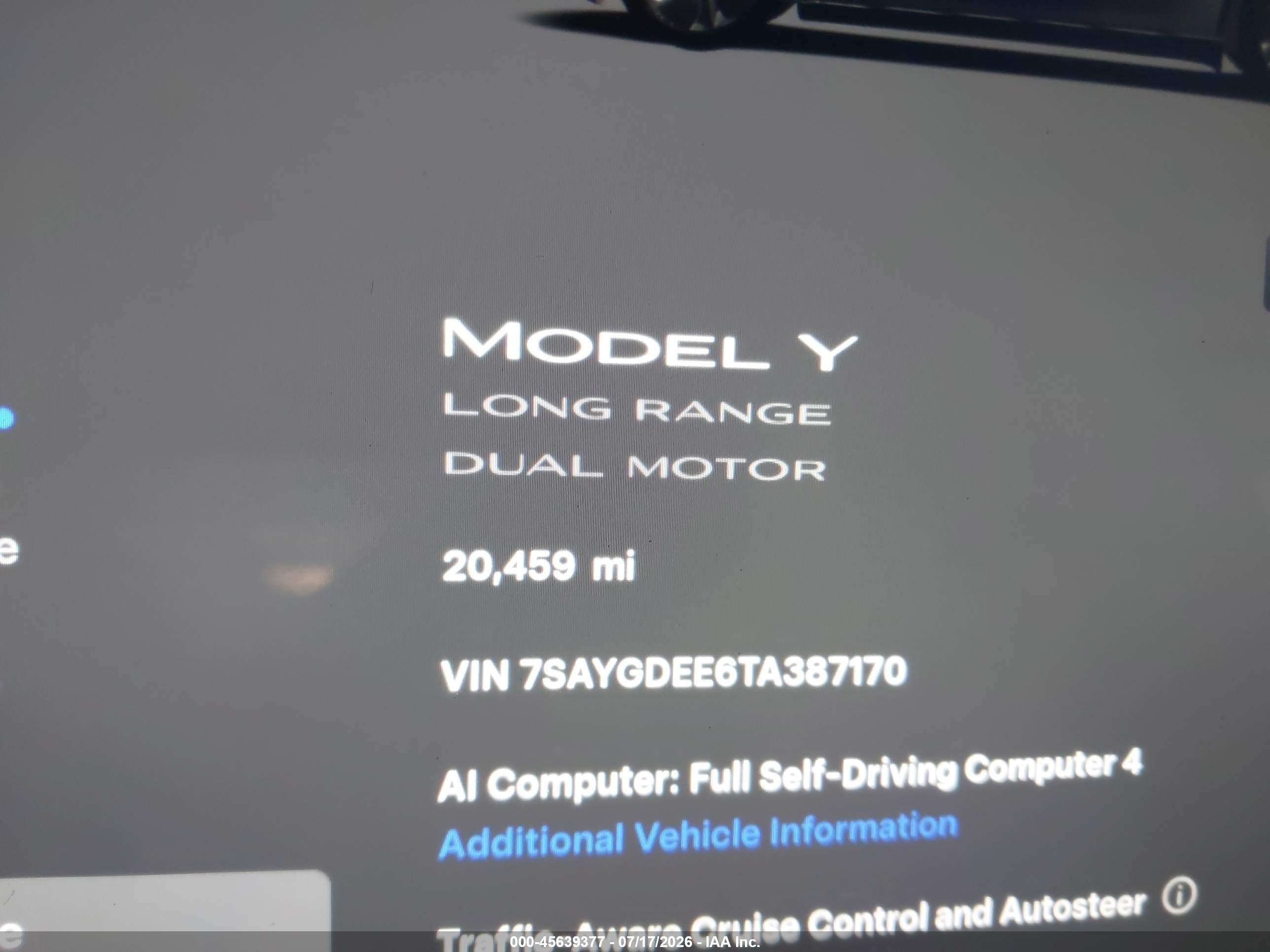 2026 TESLA MODEL Y