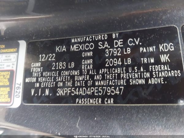 2023 KIA FORTE GT-LINE