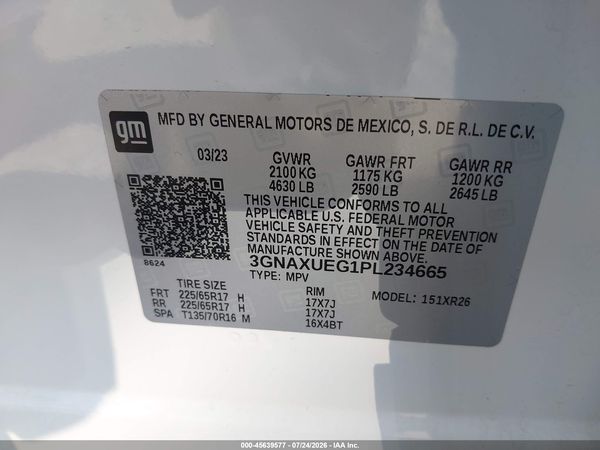 2023 CHEVROLET EQUINOX AWD LT — I9