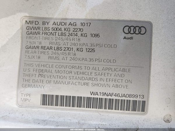 2018 AUDI A4 ALLROAD