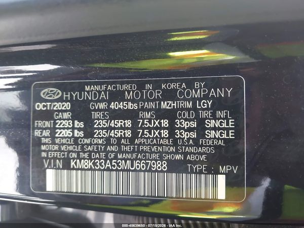 2021 HYUNDAI KONA LIMITED