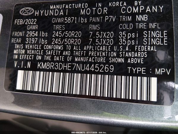 2022 HYUNDAI PALISADE SEL