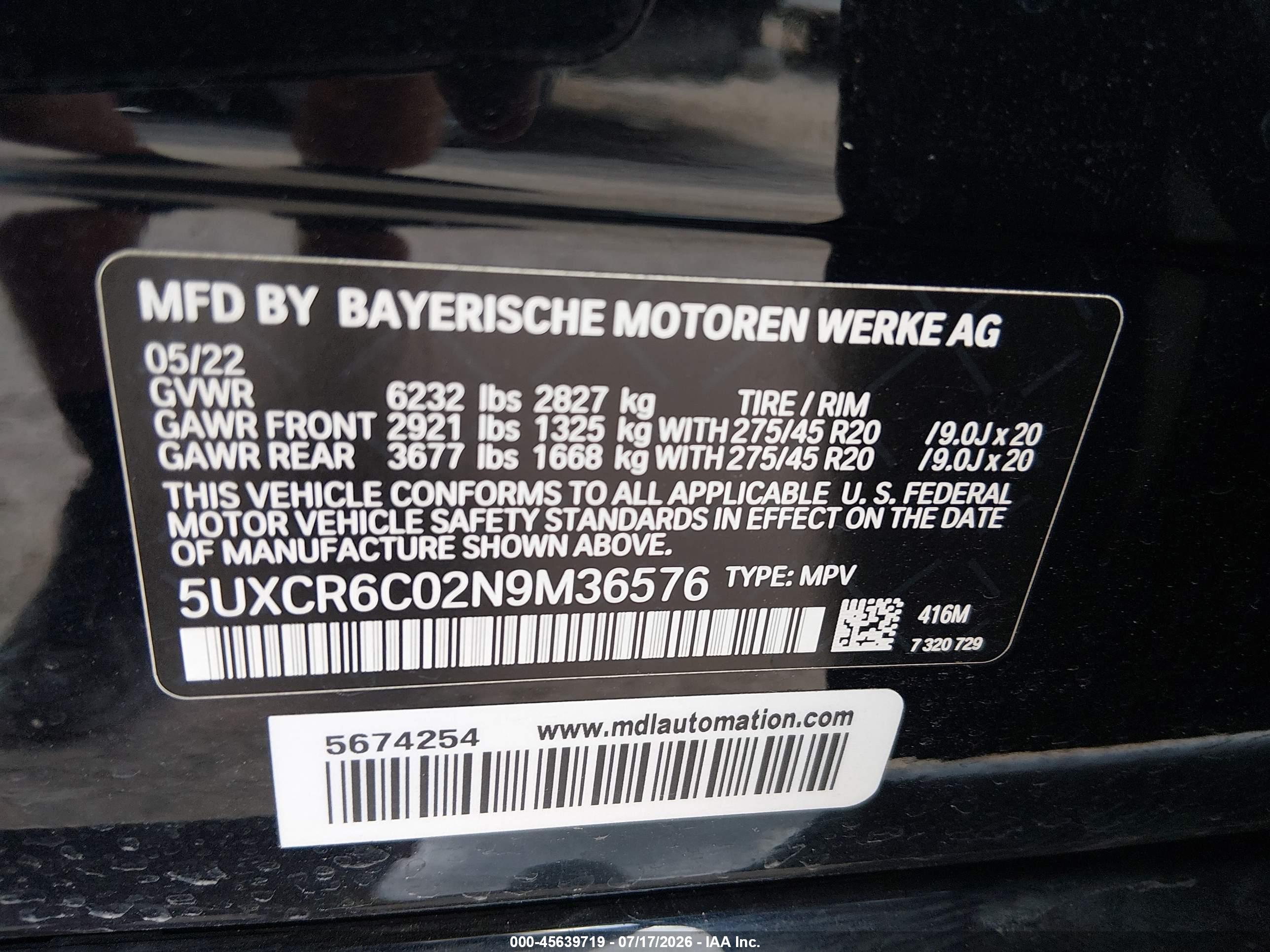 2022 BMW X5 XDRIVE40I