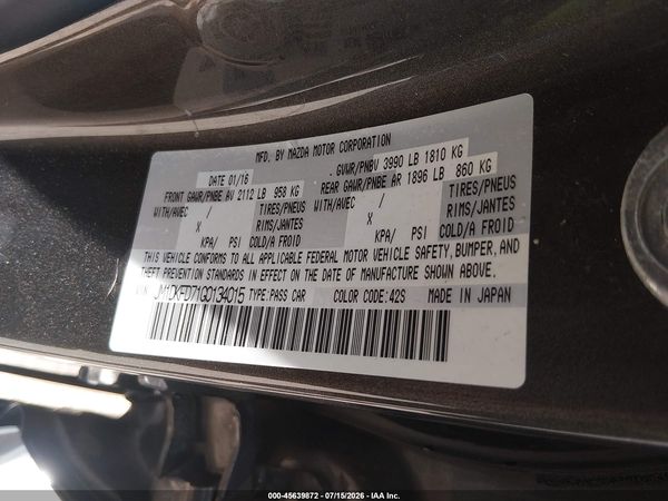 2016 MAZDA CX-3 GRAND TOURING