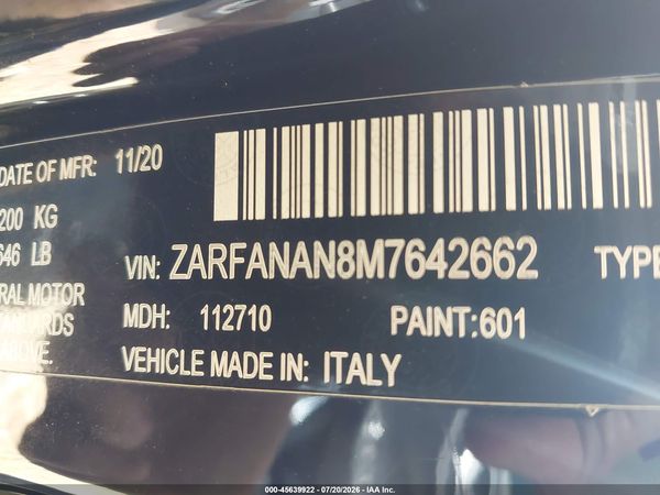 2021 ALFA ROMEO GIULIA AWD