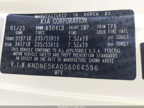 2025 KIA CARNIVAL MPV HYBRID SX