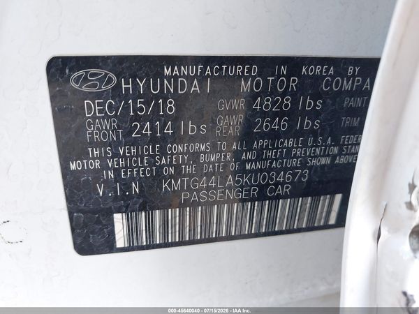 2019 GENESIS G70 2.0T ADVANCED
