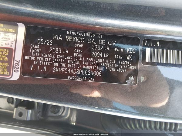 2023 KIA FORTE GT-LINE