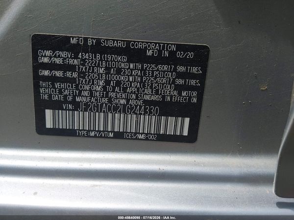 2020 SUBARU CROSSTREK PREMIUM