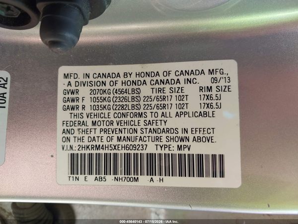 2014 HONDA CR-V EX