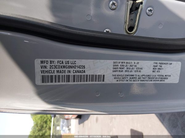 2022 DODGE CHARGER GT AWD