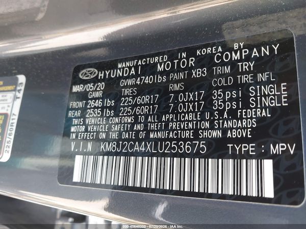 2020 HYUNDAI TUCSON SE
