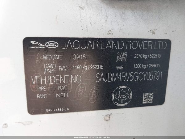 2016 JAGUAR XF S