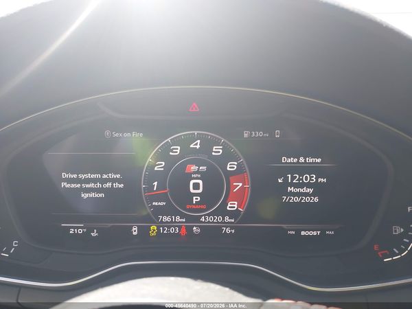 2018 AUDI S5 3.0T PREMIUM PLUS