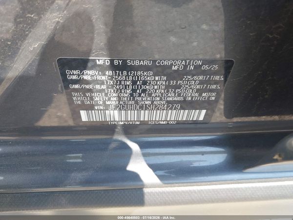 2025 SUBARU CROSSTREK PREMIUM