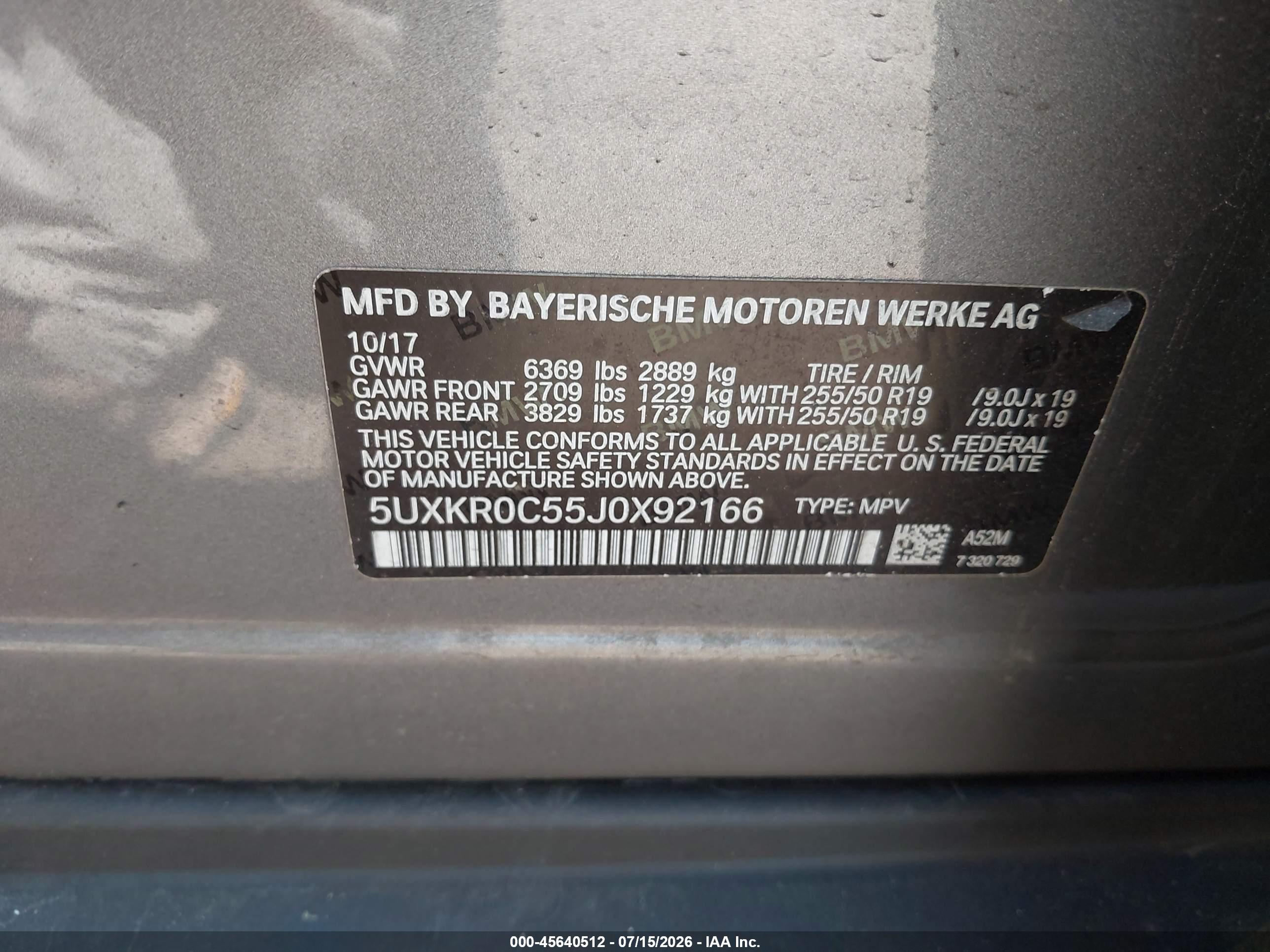 2018 BMW X5 XDRIVE35I