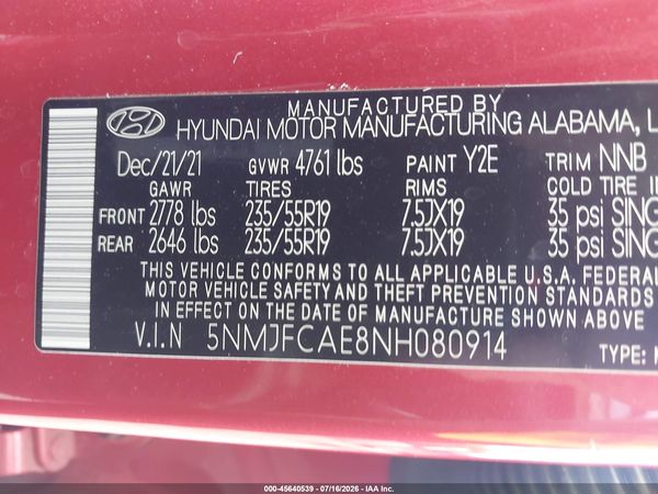 2022 HYUNDAI TUCSON SEL