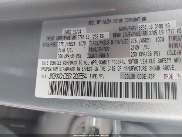 2025 MAZDA CX-90 3.3 TURBO PREMIUM SPORT