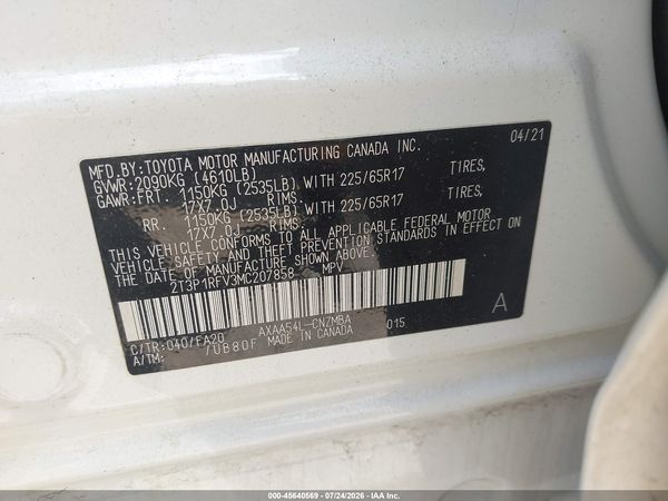 2021 TOYOTA RAV4 XLE