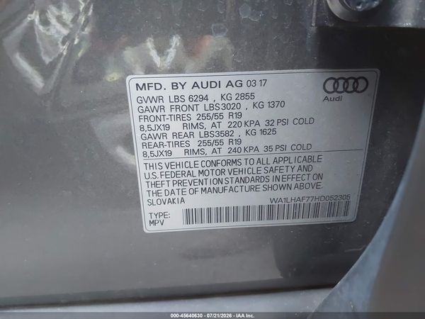 2017 AUDI Q7 2.0T PREMIUM