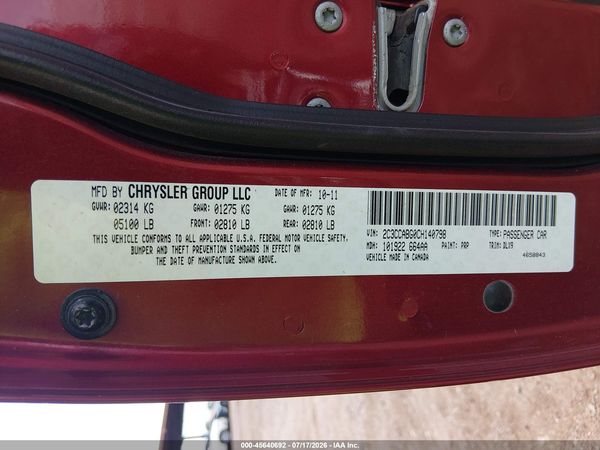 2012 CHRYSLER 300 S V6 — I9